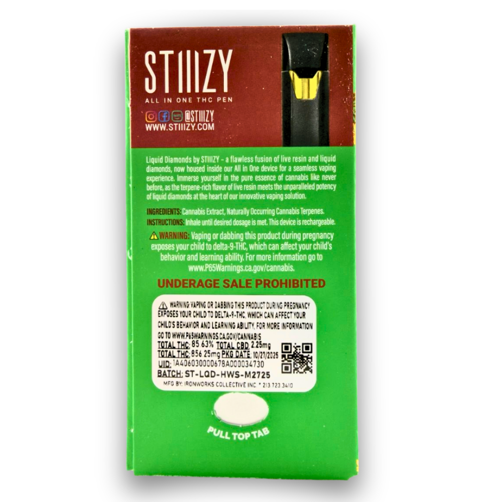 STIIIZY Live Resin + Liquid Diamond Disposable 1G