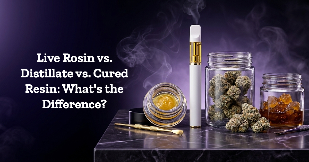 Live Rosin vs. Distillate vs. Cured Resin: What's the Difference?