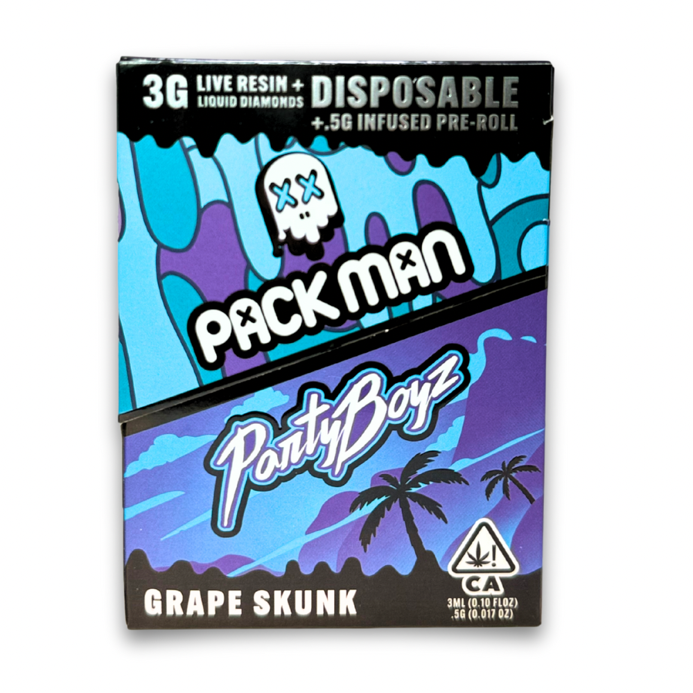 Packman x Partyboyz Disposable 3G + Pre-Roll Combo (GEN 4) Weedz DC Packman x Partyboyz Disposable 3G + Pre-Roll Combo (GEN 4) Weedz DC