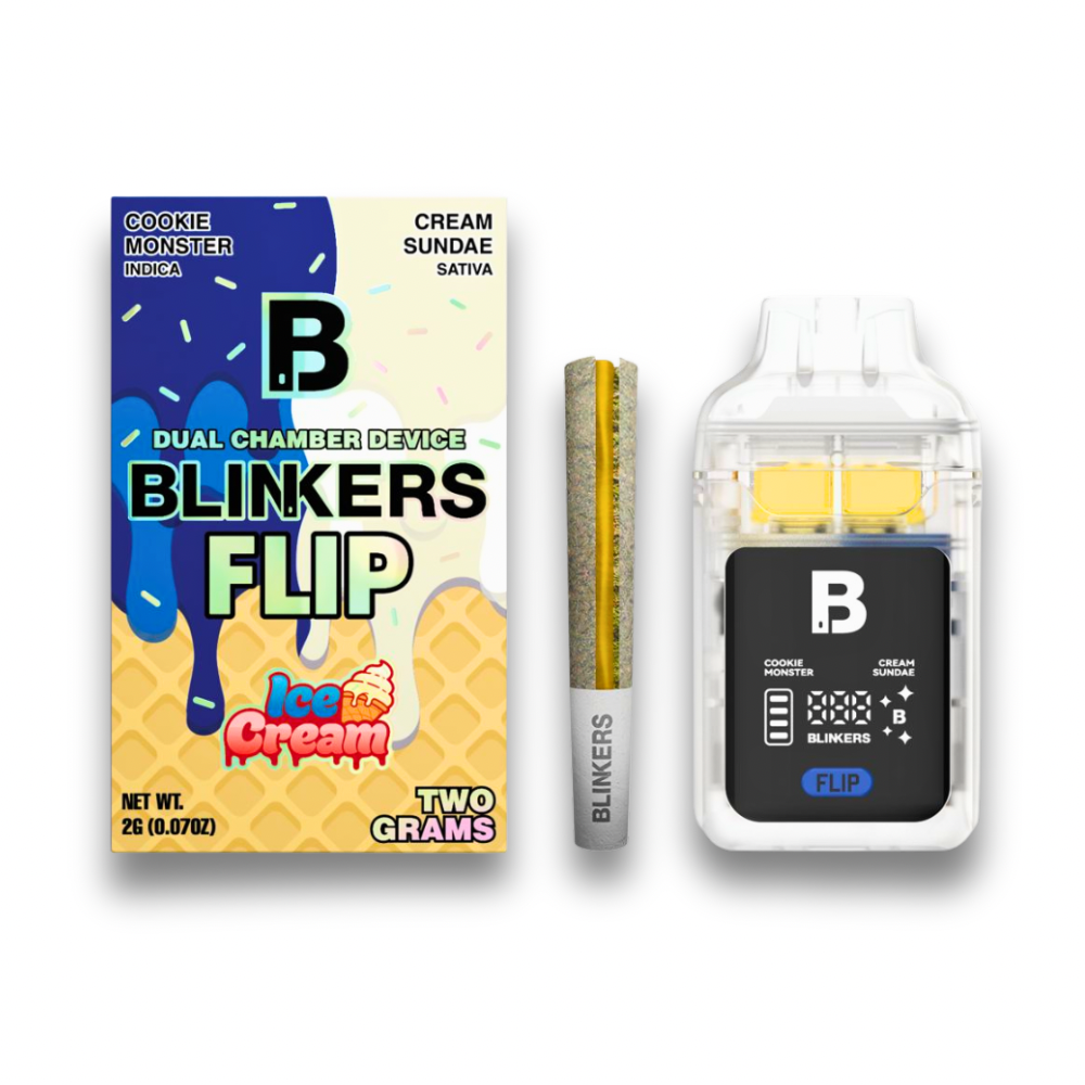 Blinkers Flip Ice Cream Dual Chamber Disposable 2G + Pre-Roll Combo