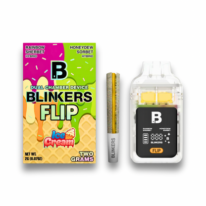 Blinkers Flip Ice Cream Dual Chamber Disposable 2G + Pre-Roll Combo