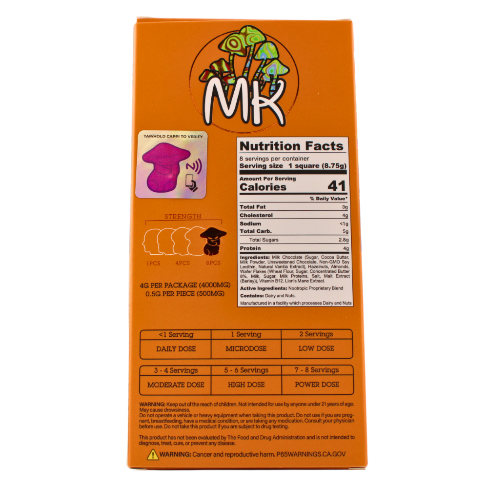 Magic Kingdom Mushroom Chocolate Bars 4g