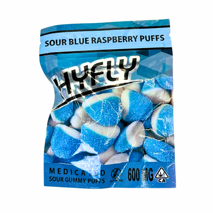 Hyfly Sour Blue Raspberry Puffs - 600mg