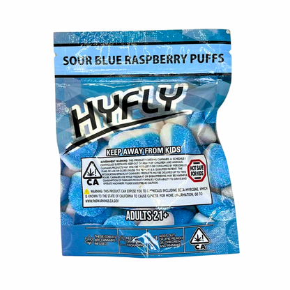 Hyfly Sour Blue Raspberry Puffs - 600mg