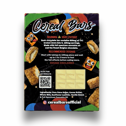 Loaded Cereal Chocolate Bars - 600mg