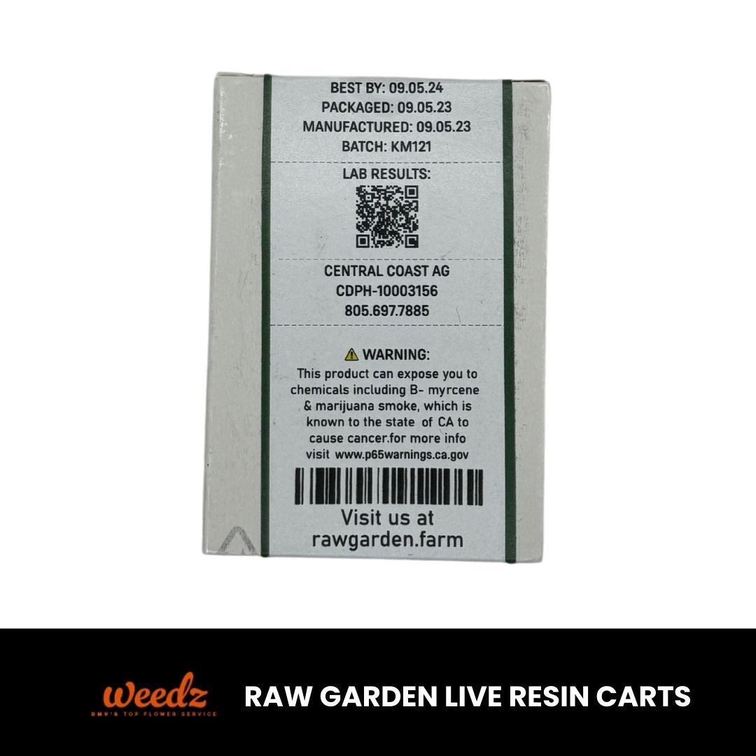 Raw Garden Live Resin Carts
