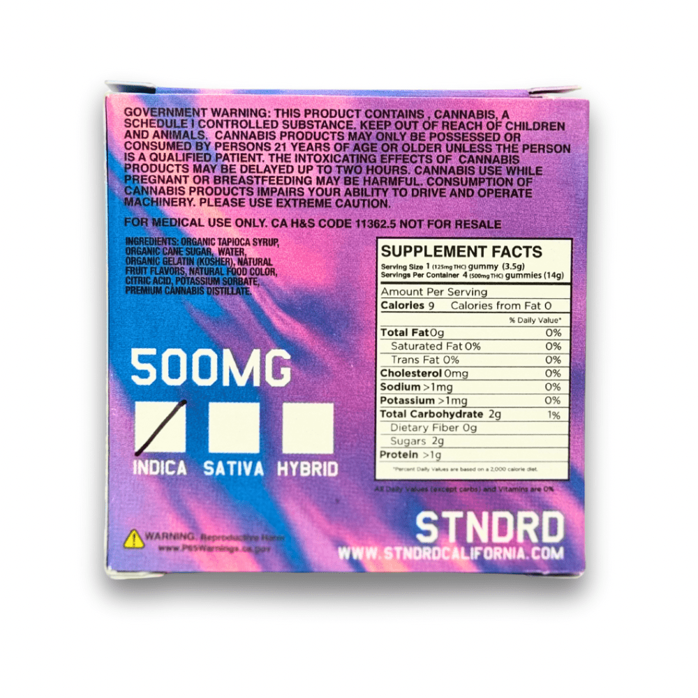 STNDRD Edibles 500mg - Weedz DC - Virginia and DC Delivery