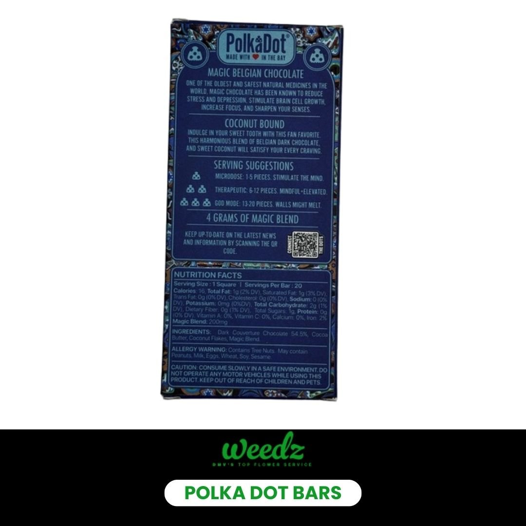 Polka Dot Magic Chocolate Bars - Weedz DC - Virginia and DC Delivery