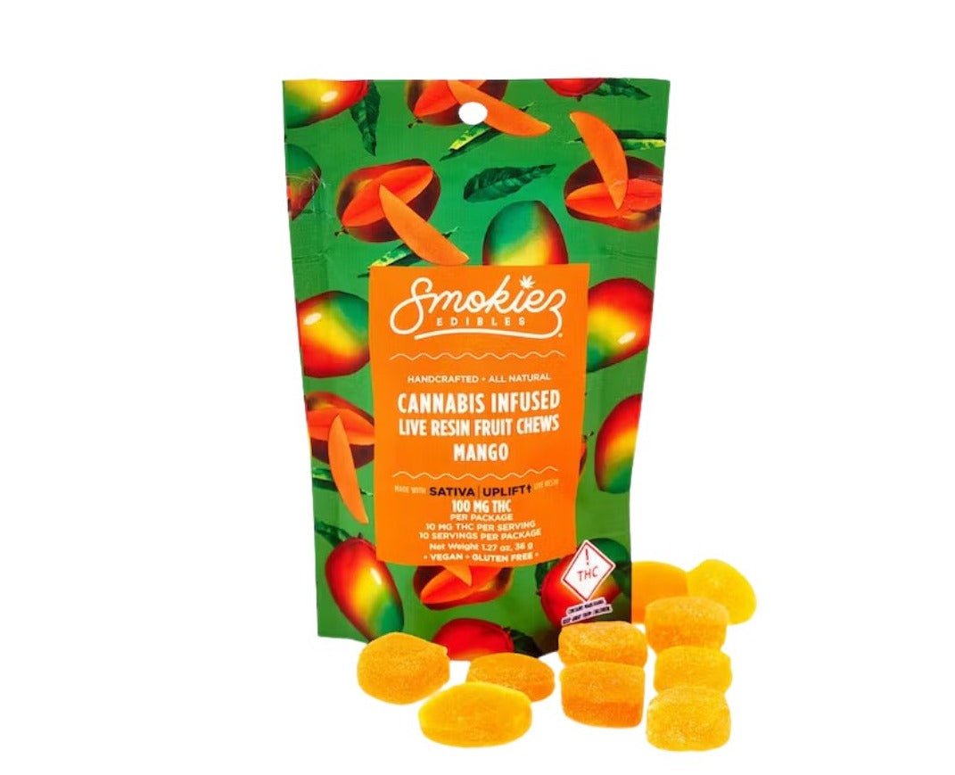 Smokiez Mango Sativa 100mg Live Resin Fruit Chew - Weedz DC - Virginia and DC Delivery